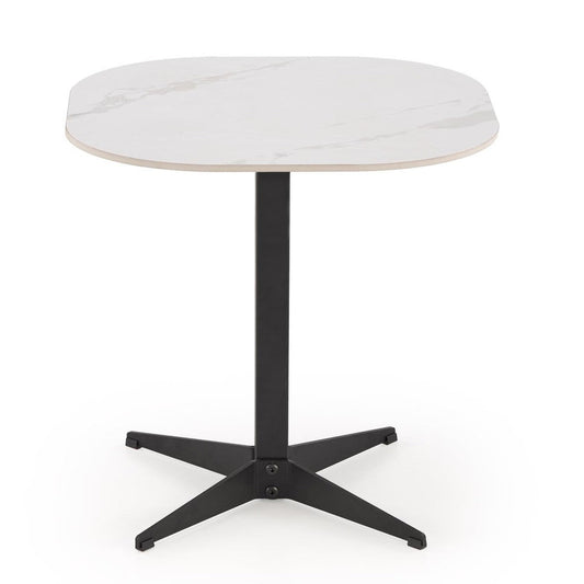 Kafijas galds Bors 80/80/40; 50/50/50 cm balts marmors/melns - N1 Home