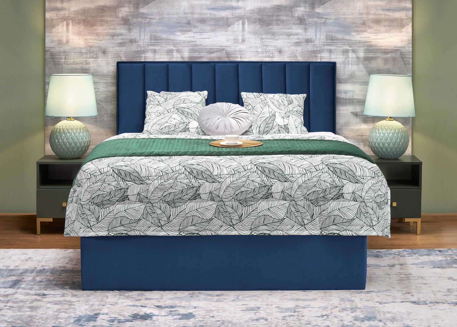 Gulta Asen 162/210/121 cm zils - N1 Home