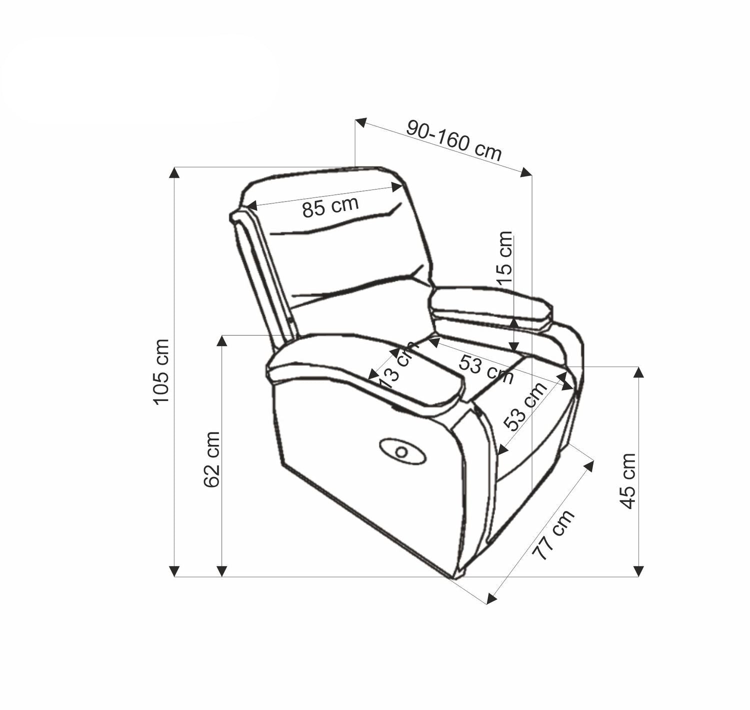 Krēsls Drago 88/90-160/105/45 cm bēšs - N1 Home