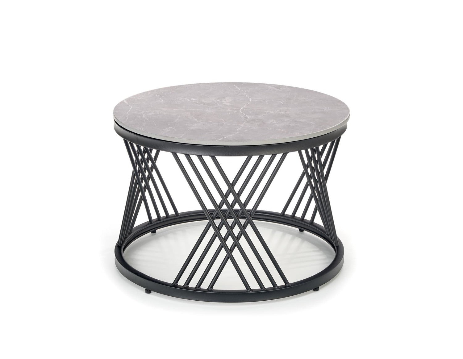 Kafijas galdiņš Flam 60/40; 80/46 cm pelēks marmors - N1 Home