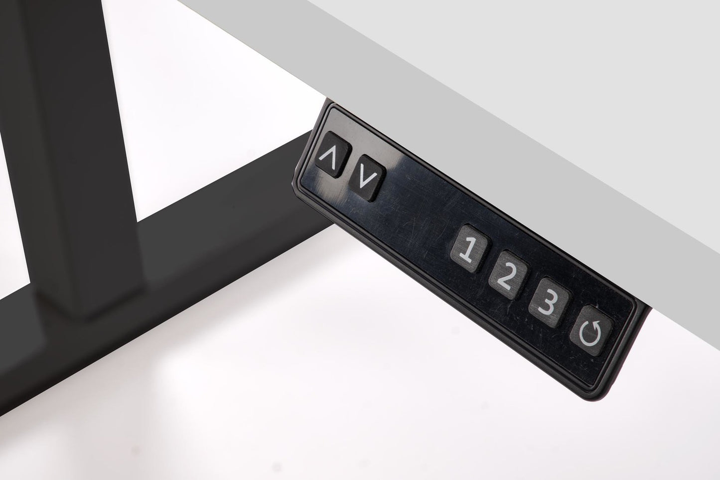 Biroja galds Juras 120/60/75-120 cm balts/melns - N1 Home