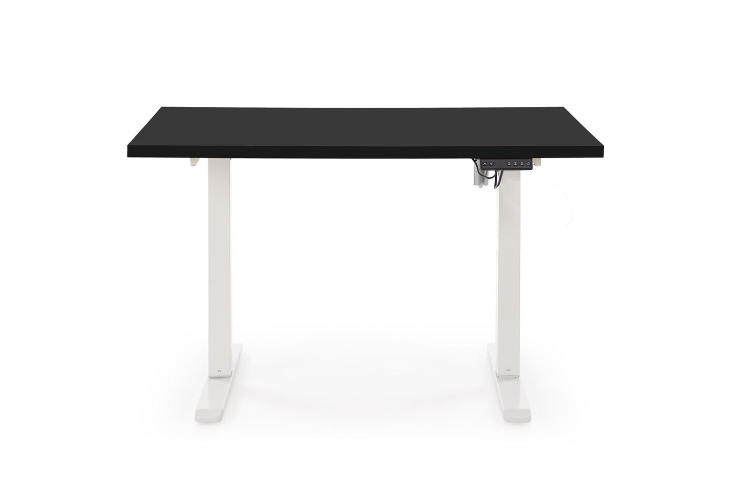 Biroja galds Juras 120/60/75-120 cm melns/balts - N1 Home