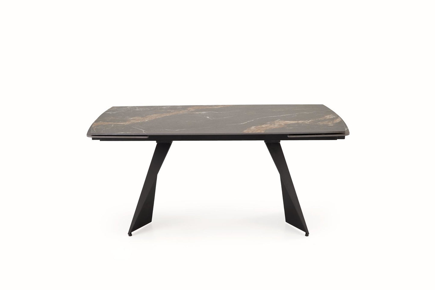 Galds Armo 165-241/90/77 cm melns marmors/melns - N1 Home