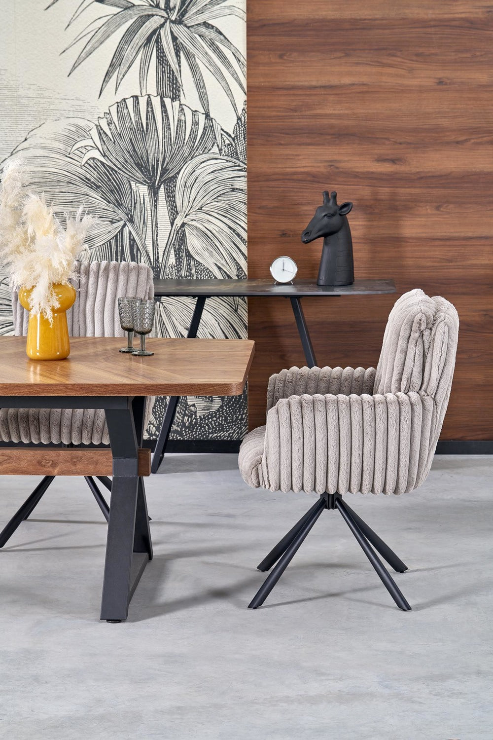 Galds Baros 200/100/75 cm rieksts/melns - N1 Home