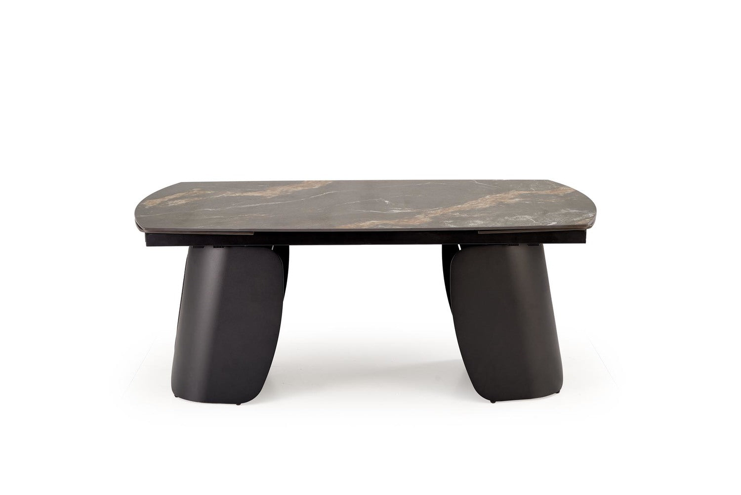 Galds Forus 180/90/76 cm melns marmors/melns - N1 Home