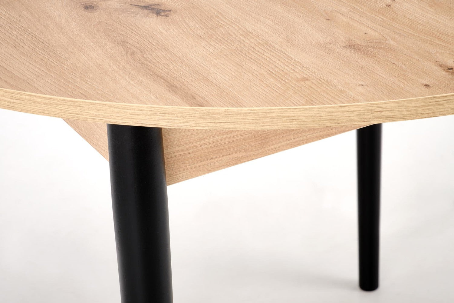 Galds Pivols 102/102/75 cm amatnieciskais ozols/melns - N1 Home