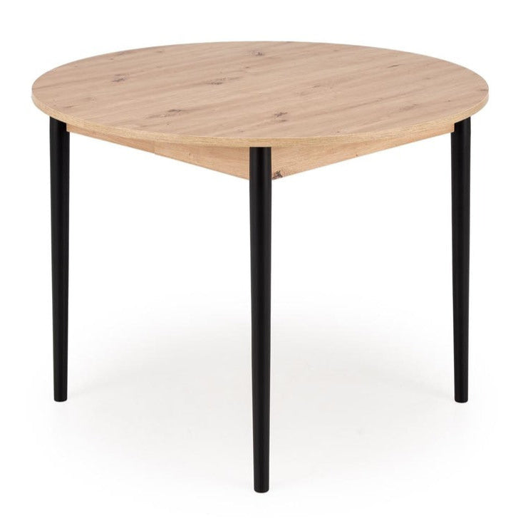 Galds Pivols 102/102/75 cm amatnieciskais ozols/melns - N1 Home