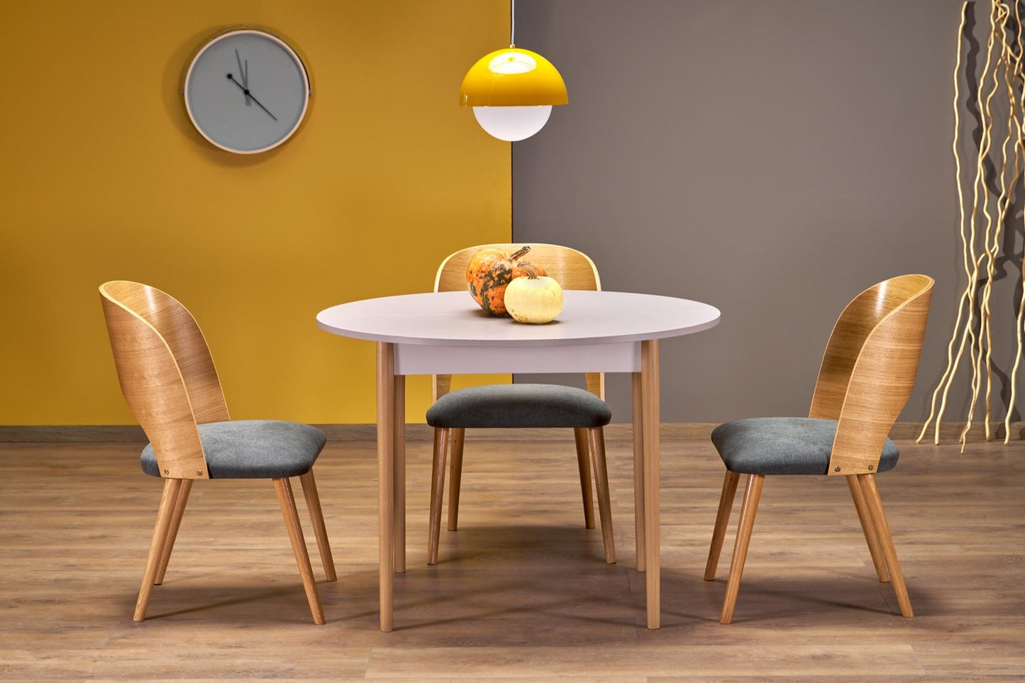 Galds Pivols 102/102/75 cm kašmirs/dabīgs - N1 Home