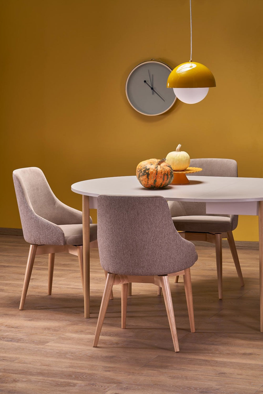 Galds Pivols 102/102/75 cm kašmirs/dabīgs - N1 Home