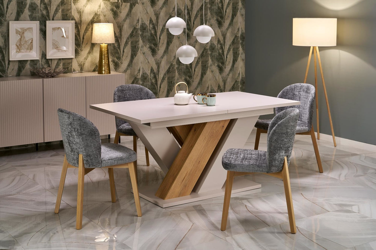 Krēsls Noria 86/48/56/50 cm ozols/pelēks - N1 Home