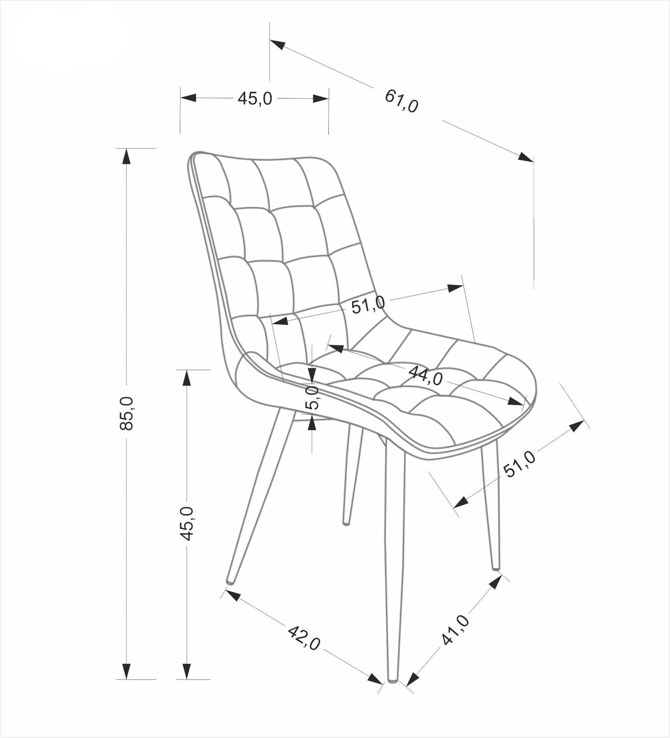 Krēsls Joiko 51/61/85/45 cm tumši zaļa - N1 Home