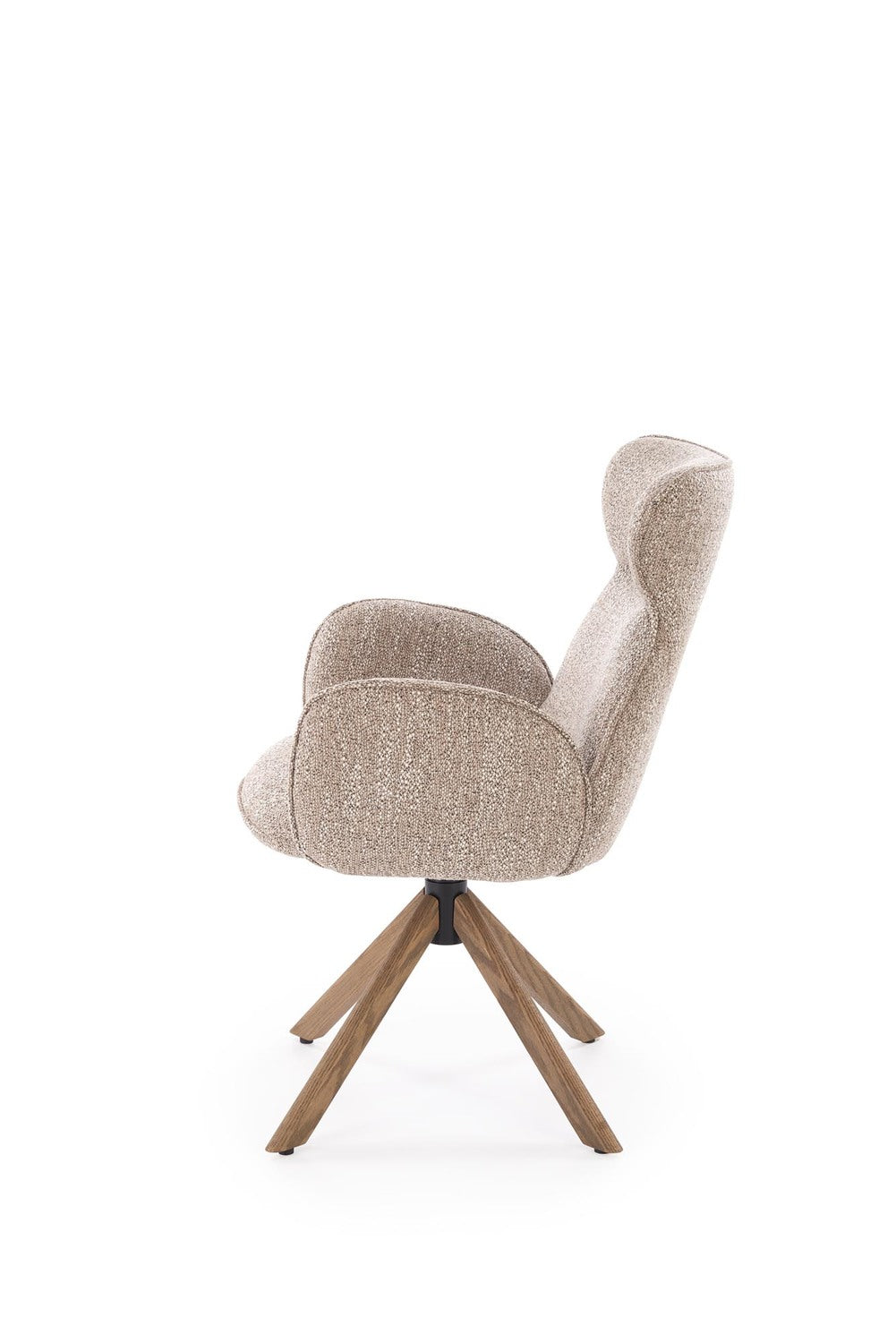 Krēsls Riest 63/64/93/50 cm tumši bēšs/ gaišs valrieksts - N1 Home