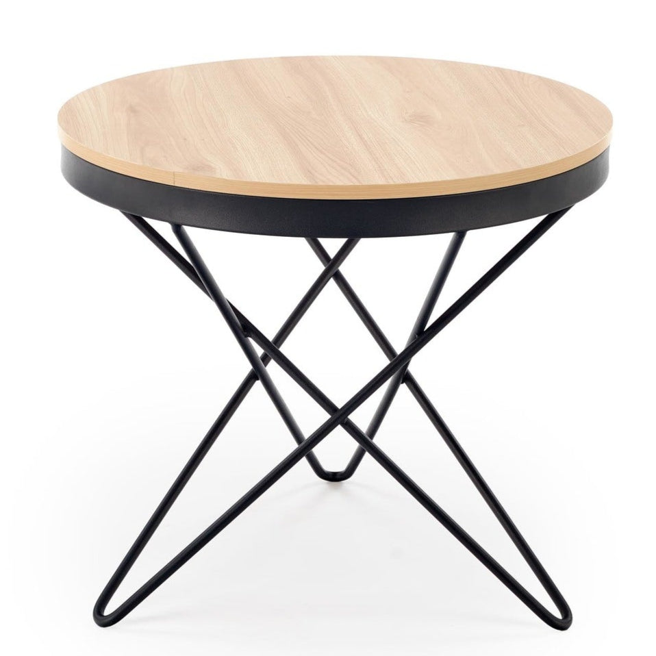 Kafijas galds Laili 60/55 cm dabīgs/melns - N1 Home