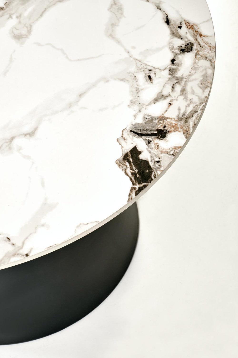 Kafijas galds(2) Magis 70/43 un 50/48 cm balts marmors/melns - N1 Home