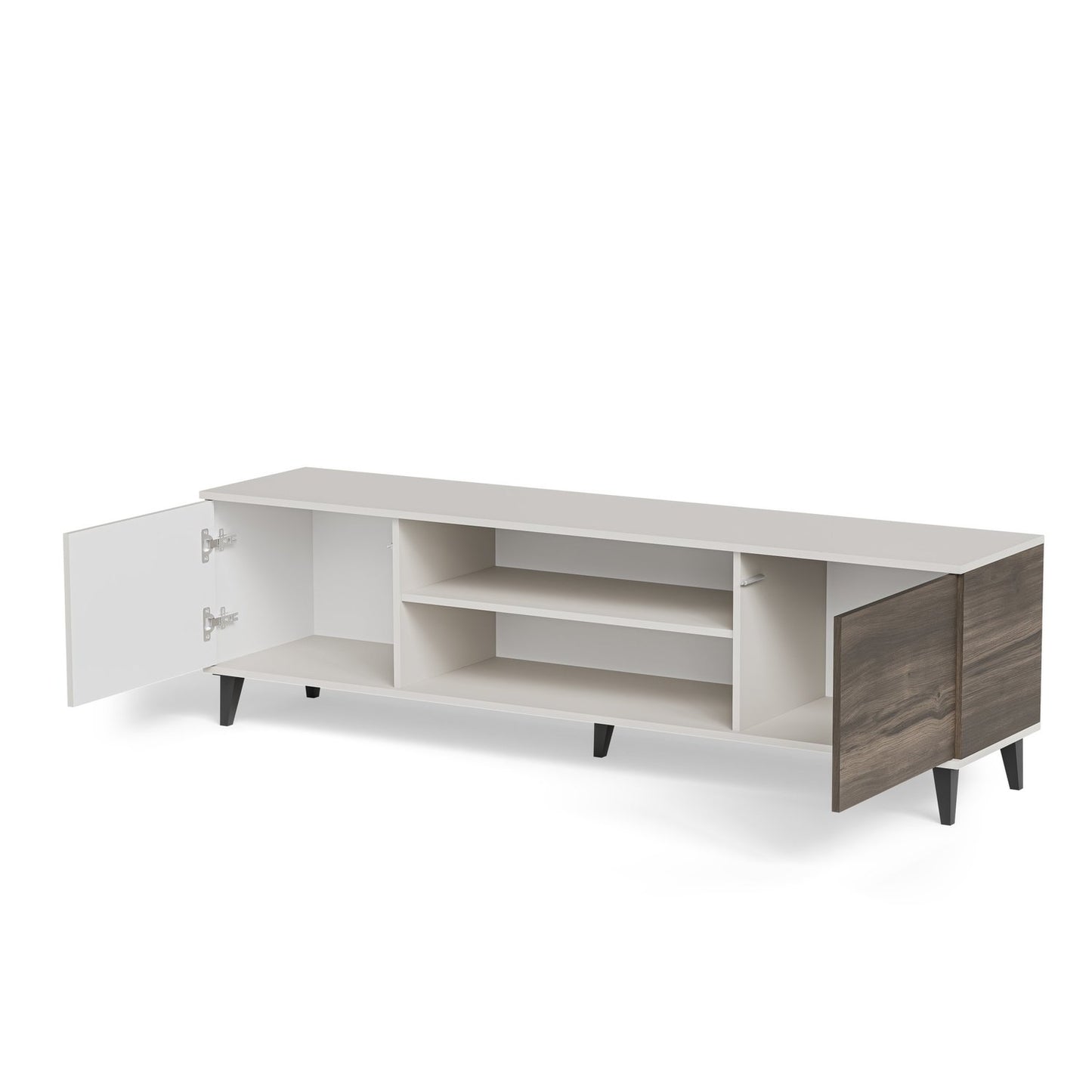 TV galdiņš ar kamīnu Berlin 180/40/52 cm kašmirs/valrieksts - N1 Home