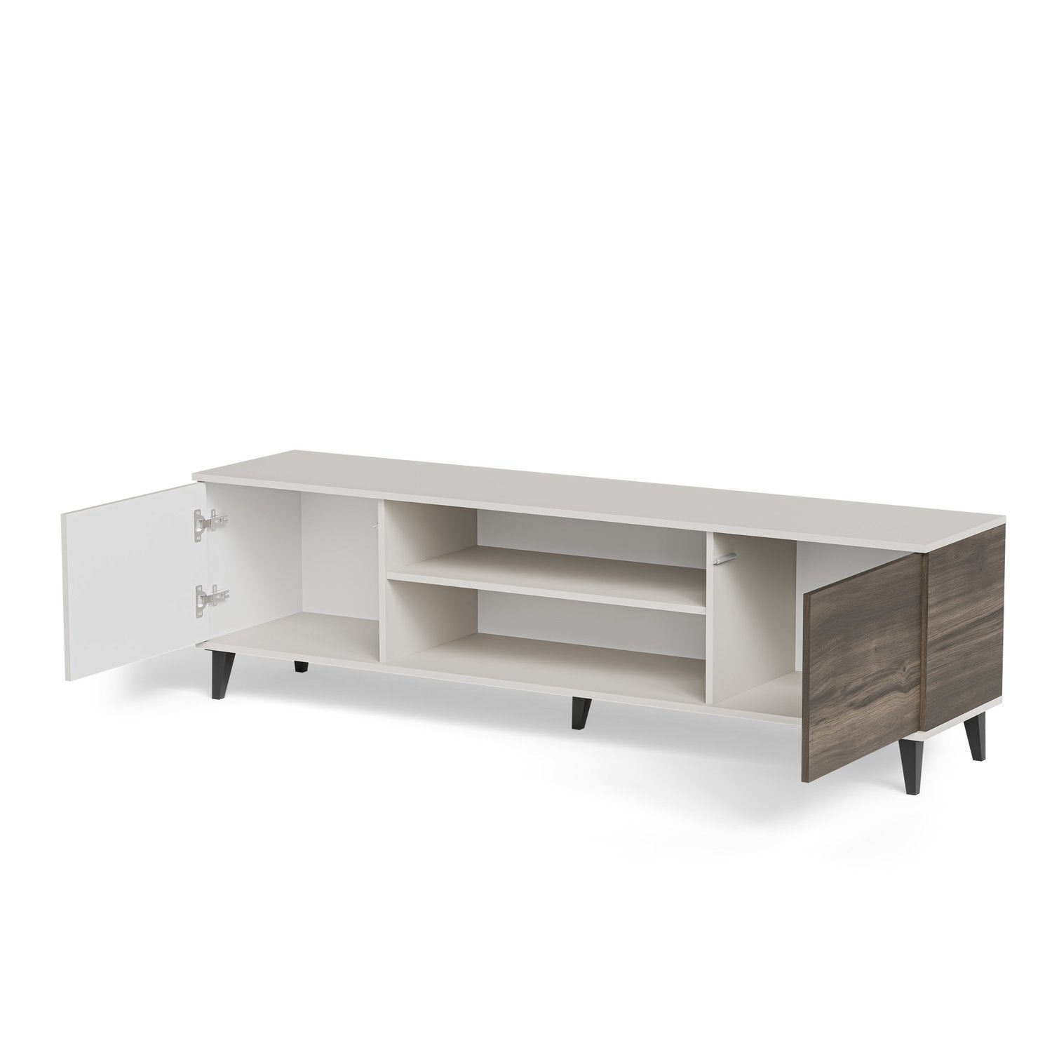 TV galdiņš ar kamīnu Berlin 180/40/52 cm kašmirs/valrieksts - N1 Home