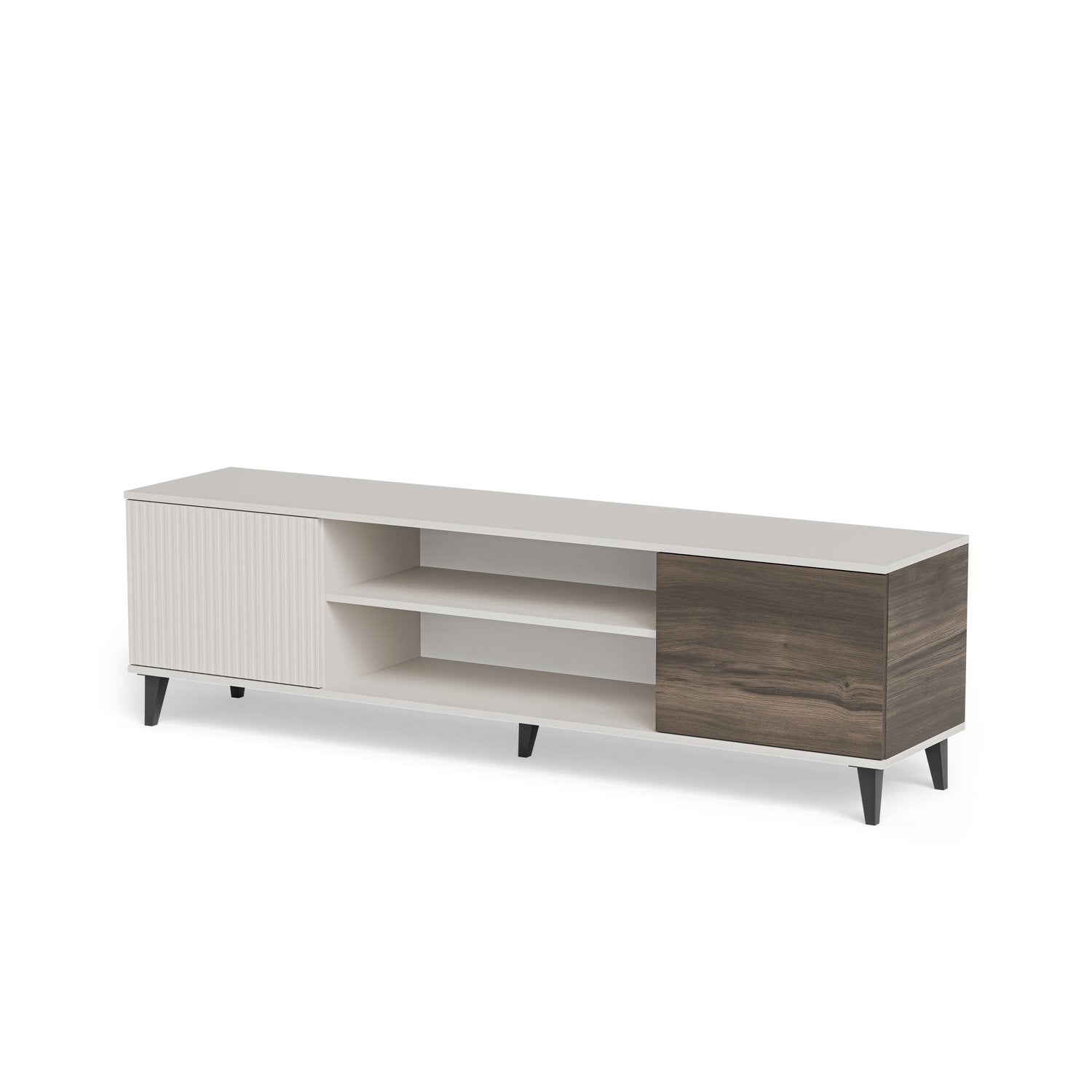 TV galdiņš ar kamīnu Berlin 180/40/52 cm kašmirs/valrieksts - N1 Home