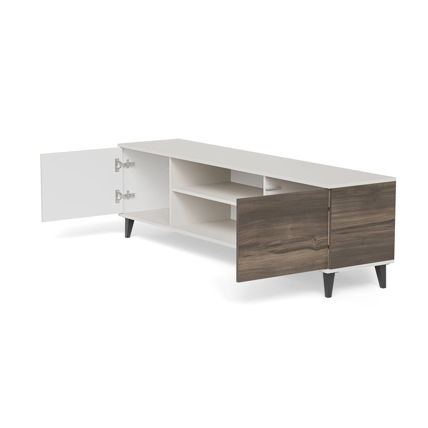 TV galdiņš ar kamīnu Berlin 180/40/52 cm kašmirs/valrieksts - N1 Home