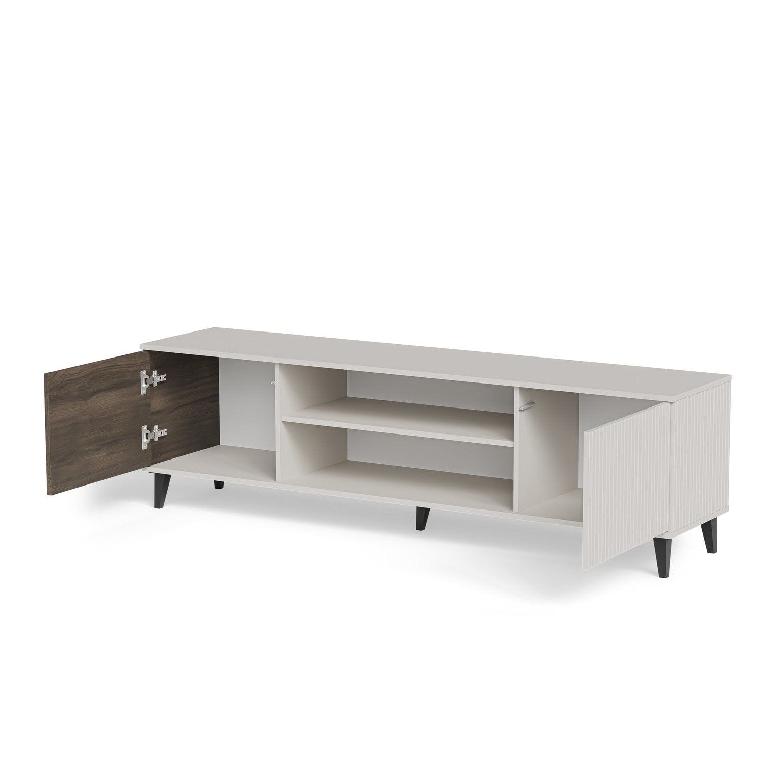 TV galdiņš ar kamīnu Berlin 180/40/52 cm kašmirs/valrieksts - N1 Home
