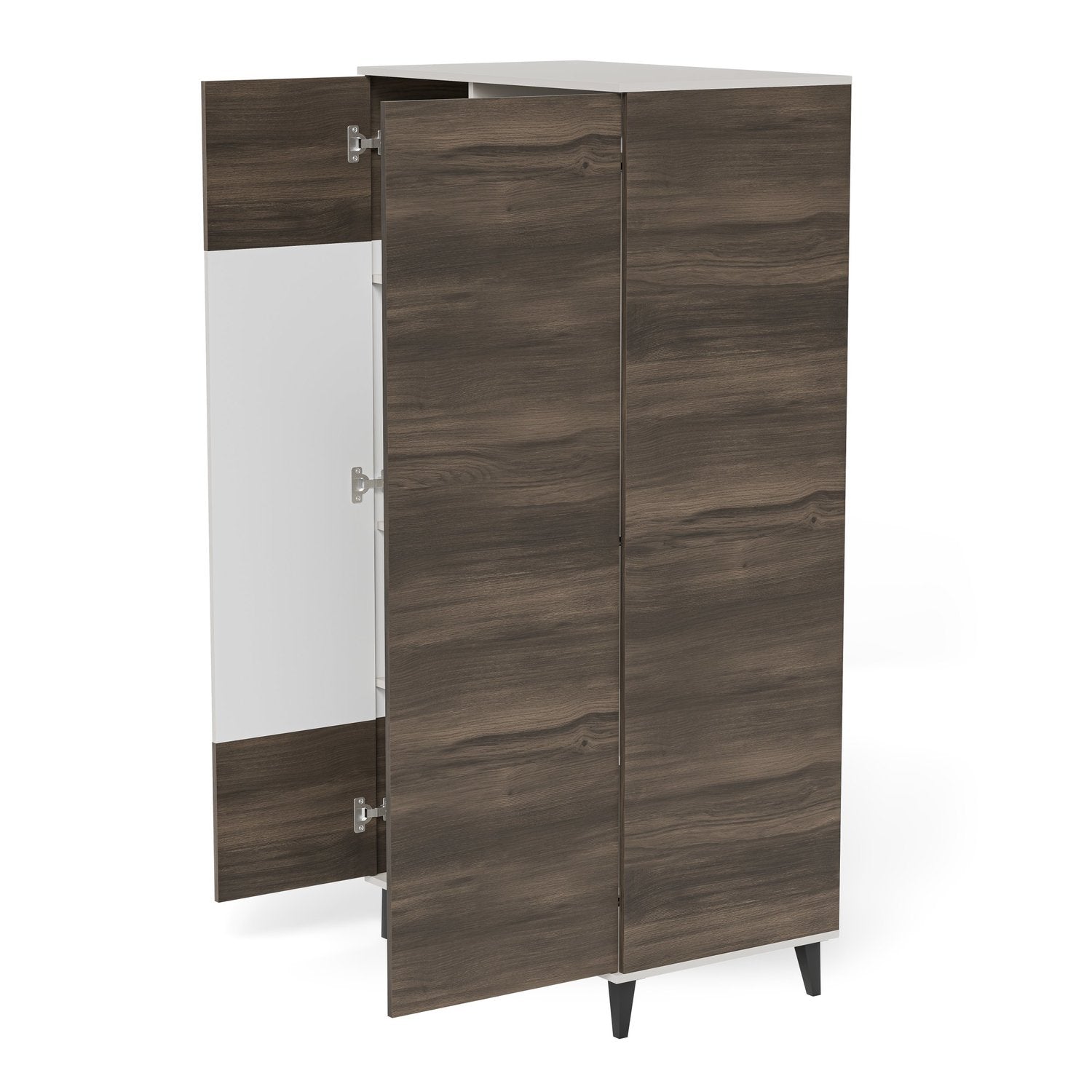 Skapis Berlin 90/55/182 cm kašmirs/valrieksts - N1 Home