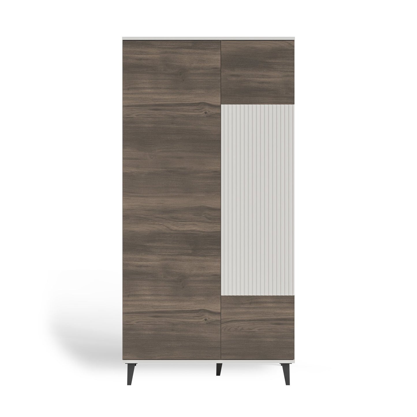 Skapis Berlin 90/55/182 cm kašmirs/valrieksts - N1 Home