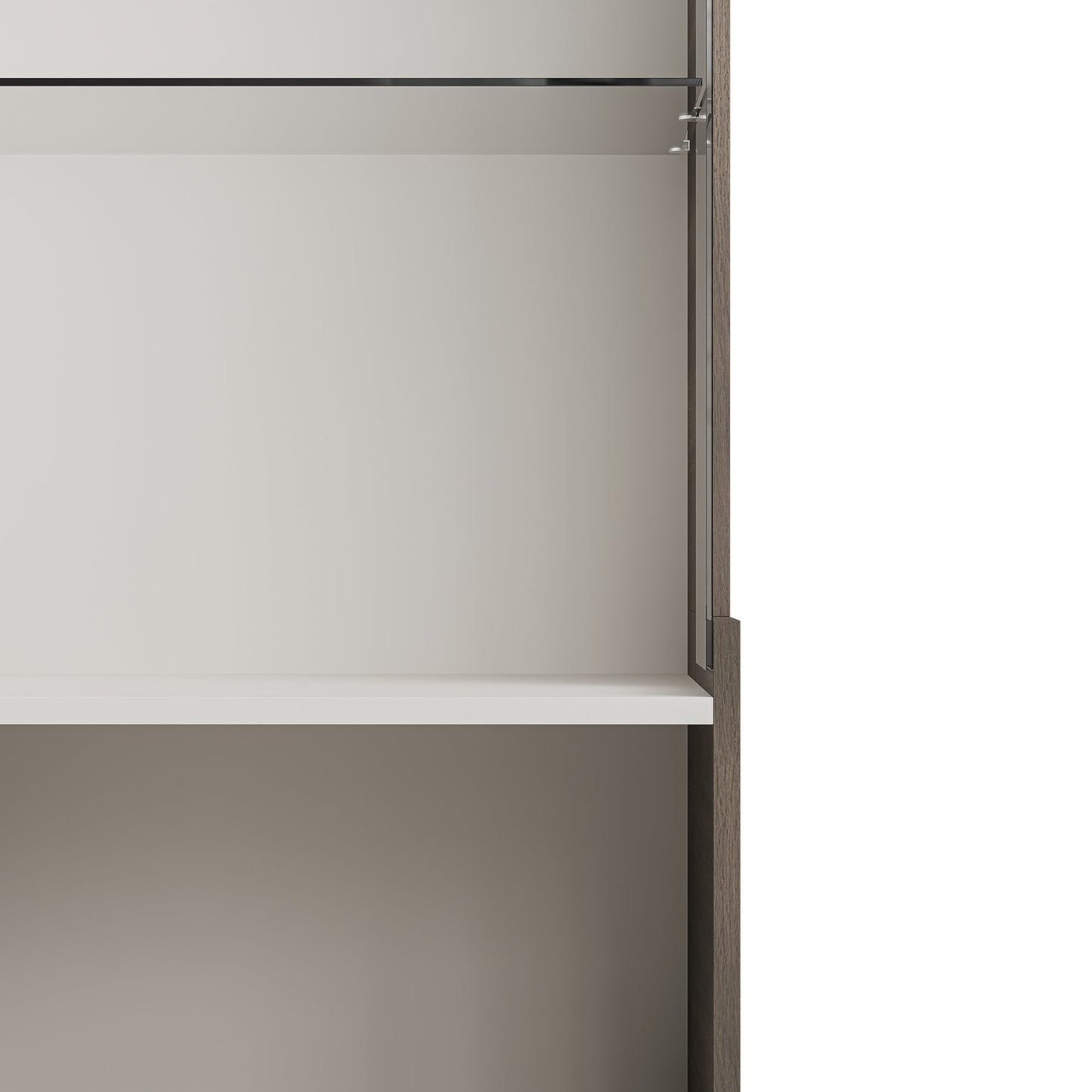 Vitrīnas skapis Berlin 60/40/182 cm kašmirs /valrieksts - N1 Home