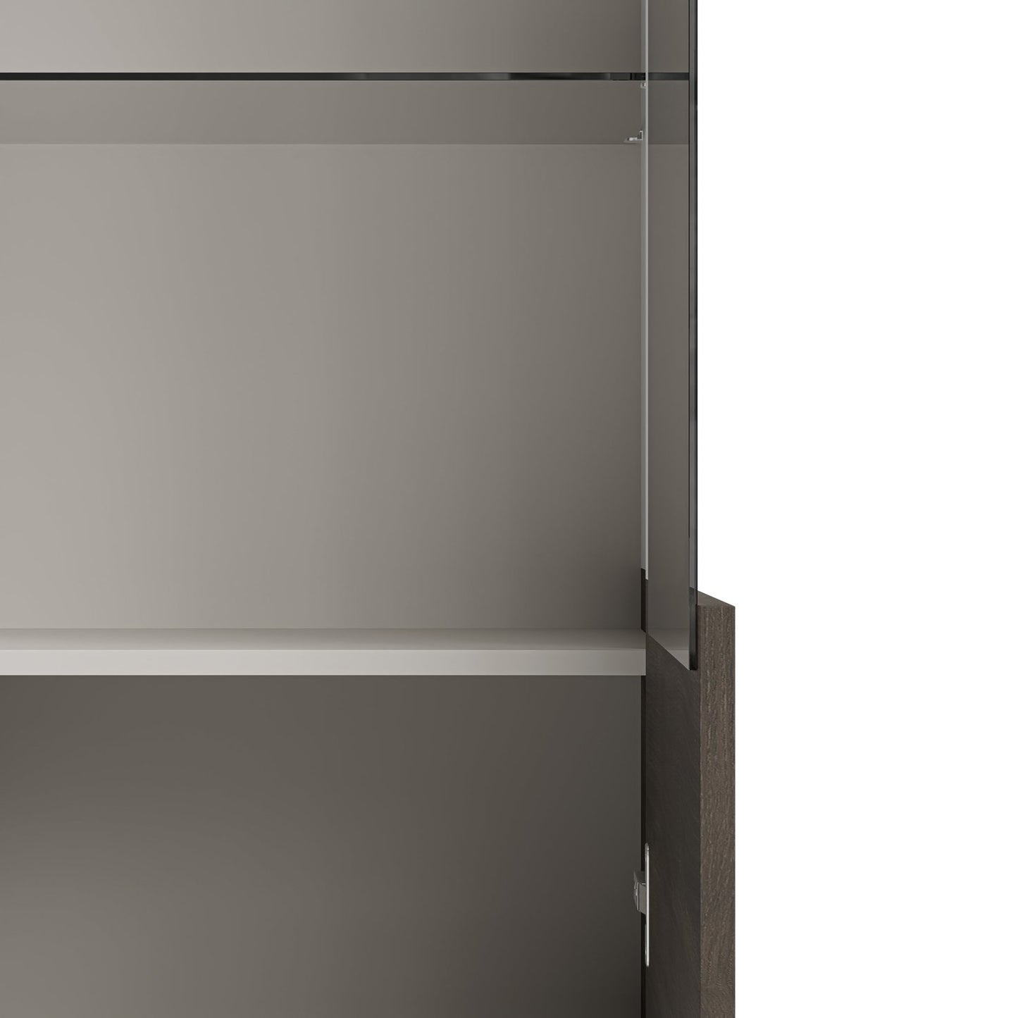 Vitrīnas skapis Berlin 60/40/182 cm kašmirs /valrieksts - N1 Home