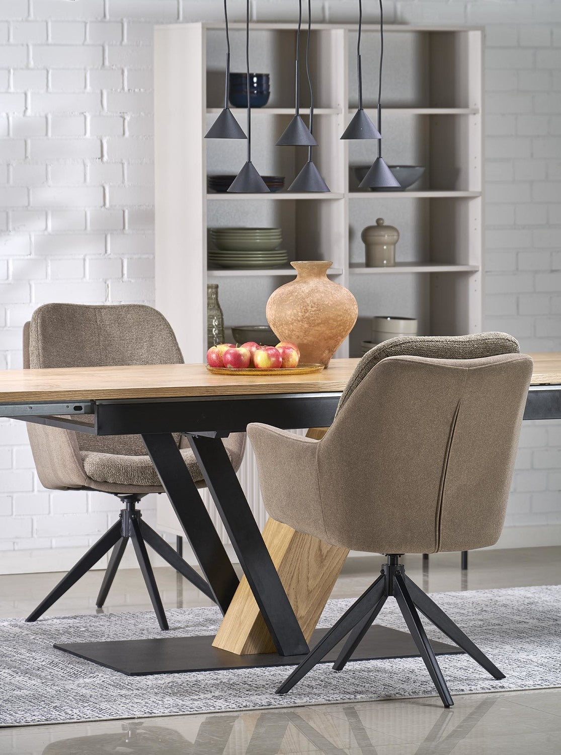 Galds Fani 160/90/78 cm dabīgs/melns - N1 Home