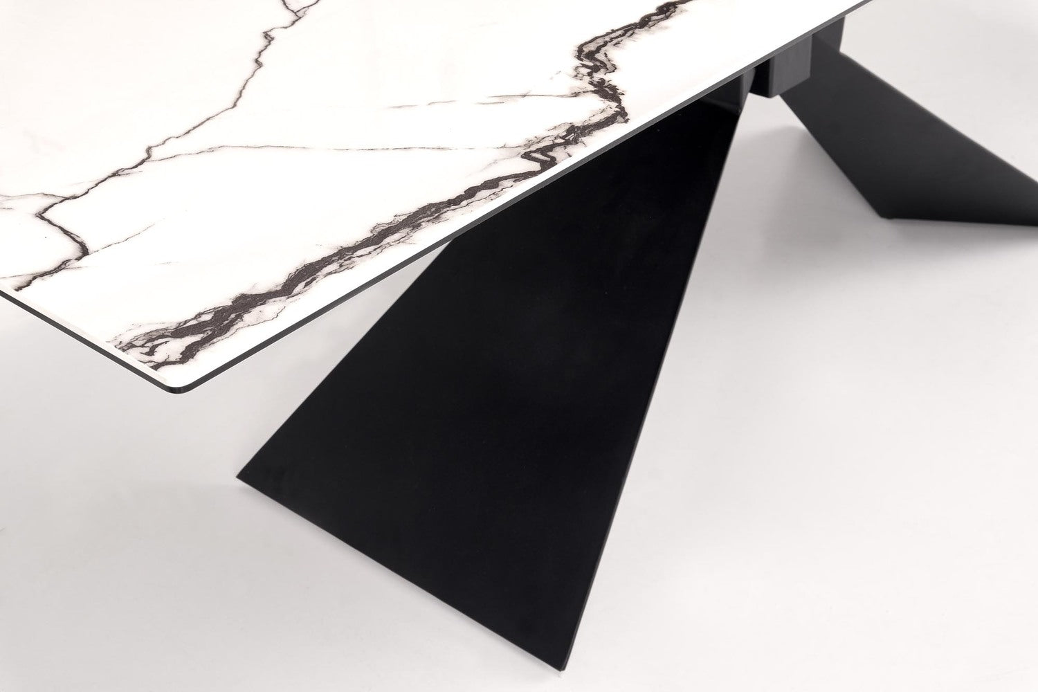 Galds Luciar 180/90/76 cm balts marmors/melns - N1 Home