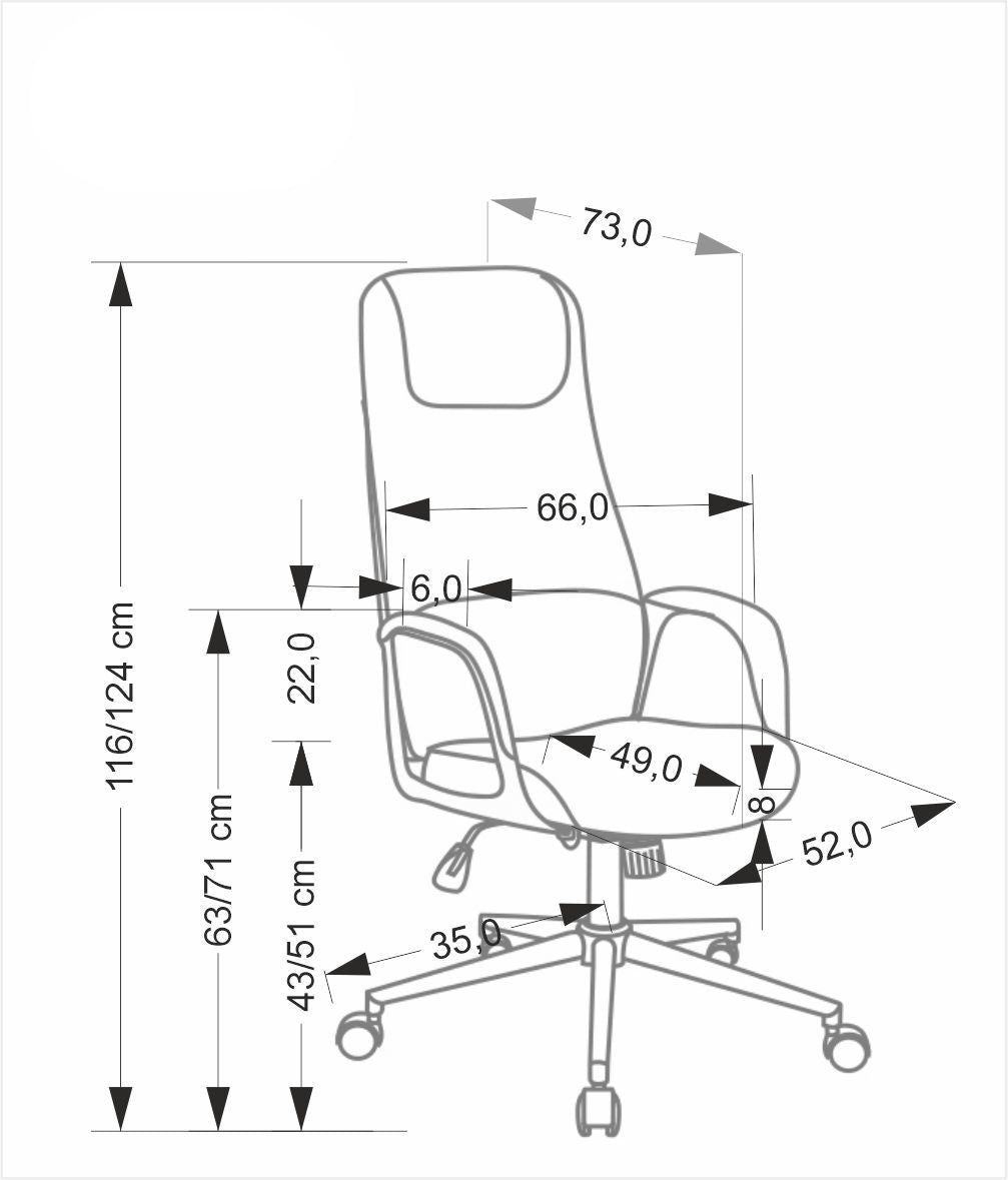 Krēsls Razo 66/73/116-124/43-51 cm - N1 Home