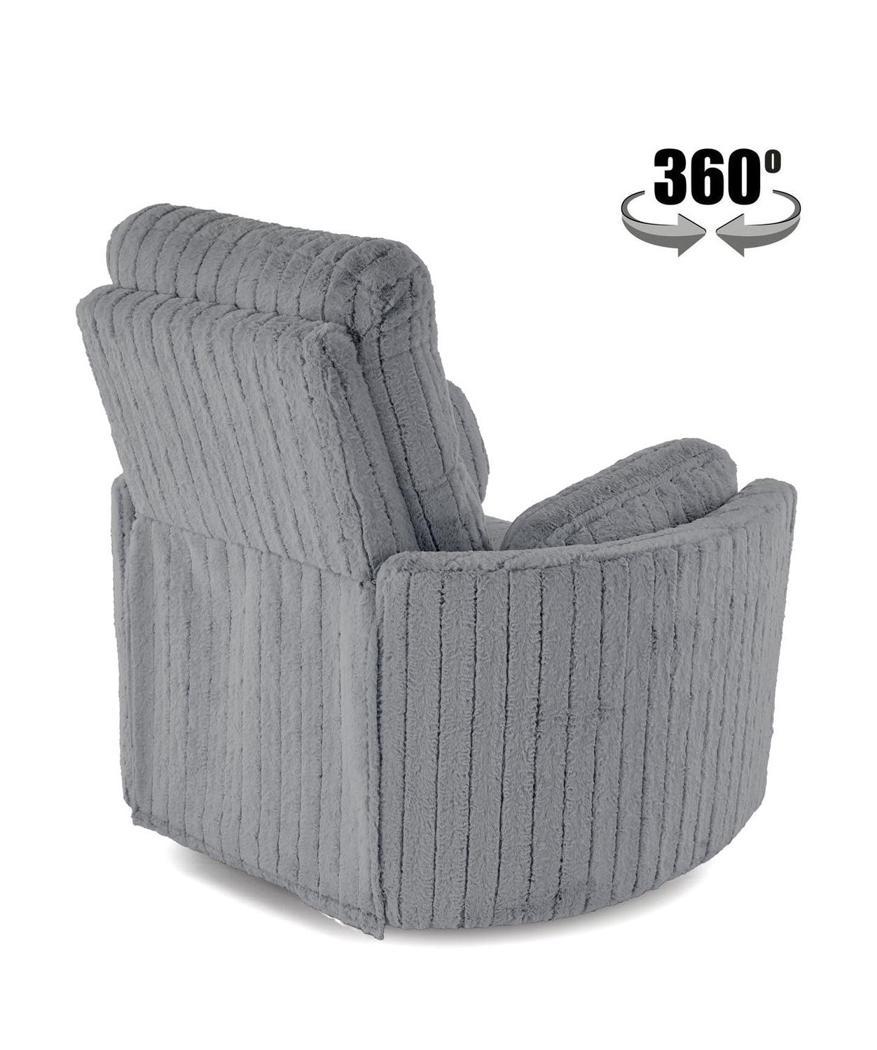 Krēsls Pegals 110/100–170/108–81/45 cm pelēks