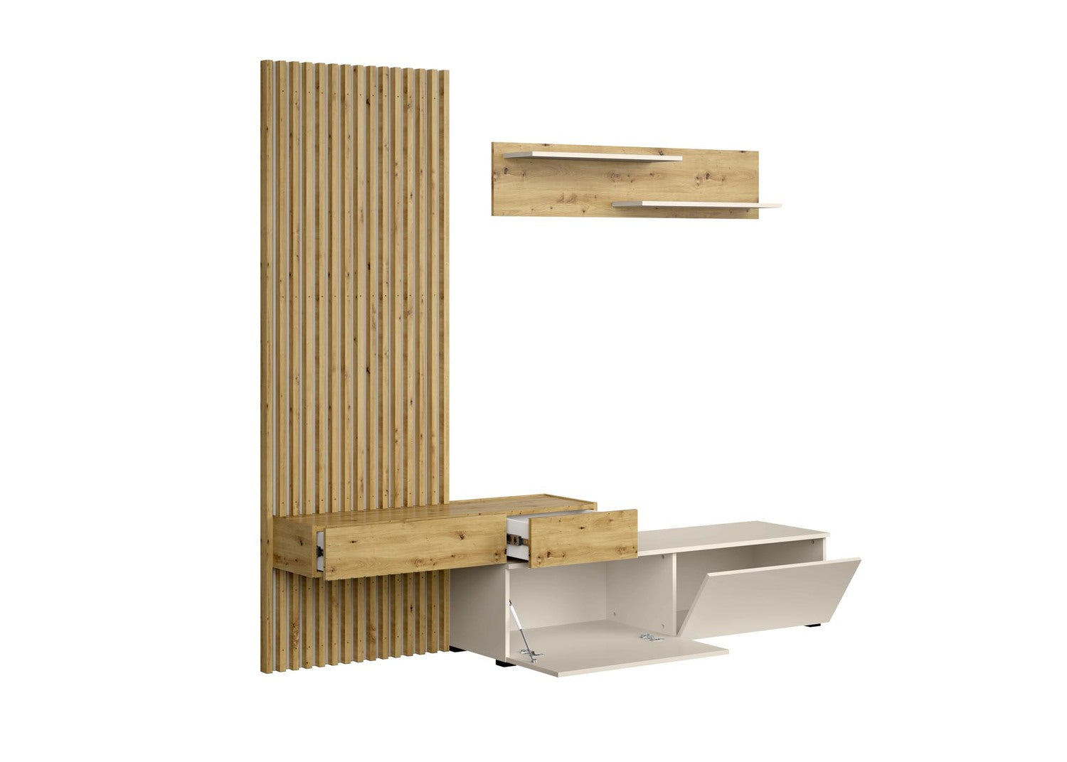 Mēbeļu komplekts Karmina 210 cm Artizan ozols/kašmirs - N1 Home