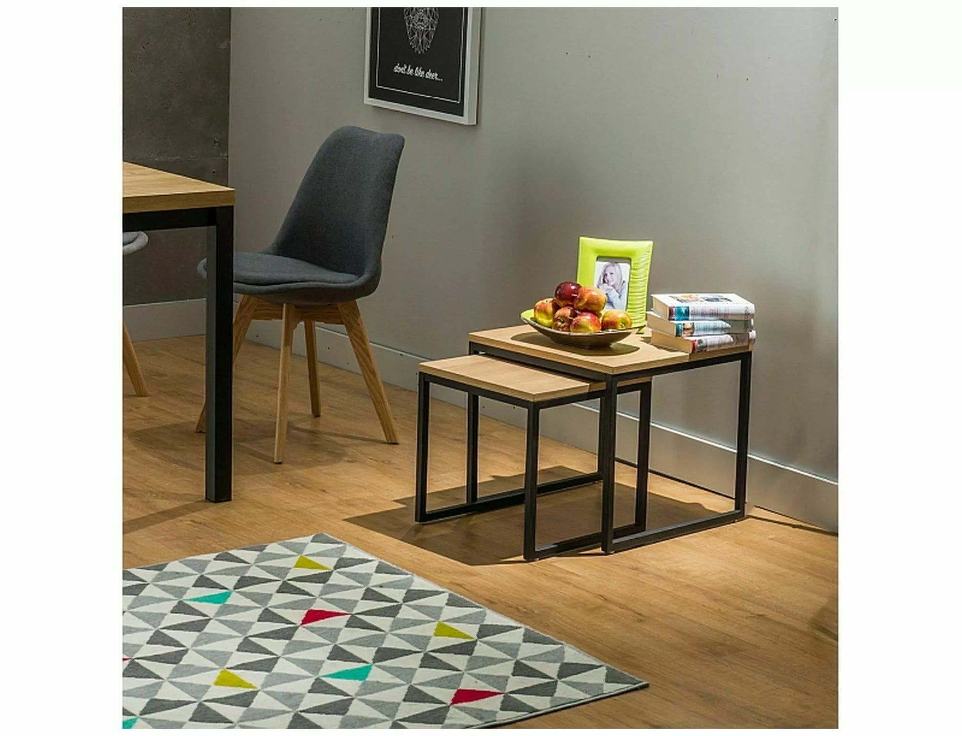 Kafijas galdiņi Lari 50/50/45, 40/40/40 cm ozols - N1 Home