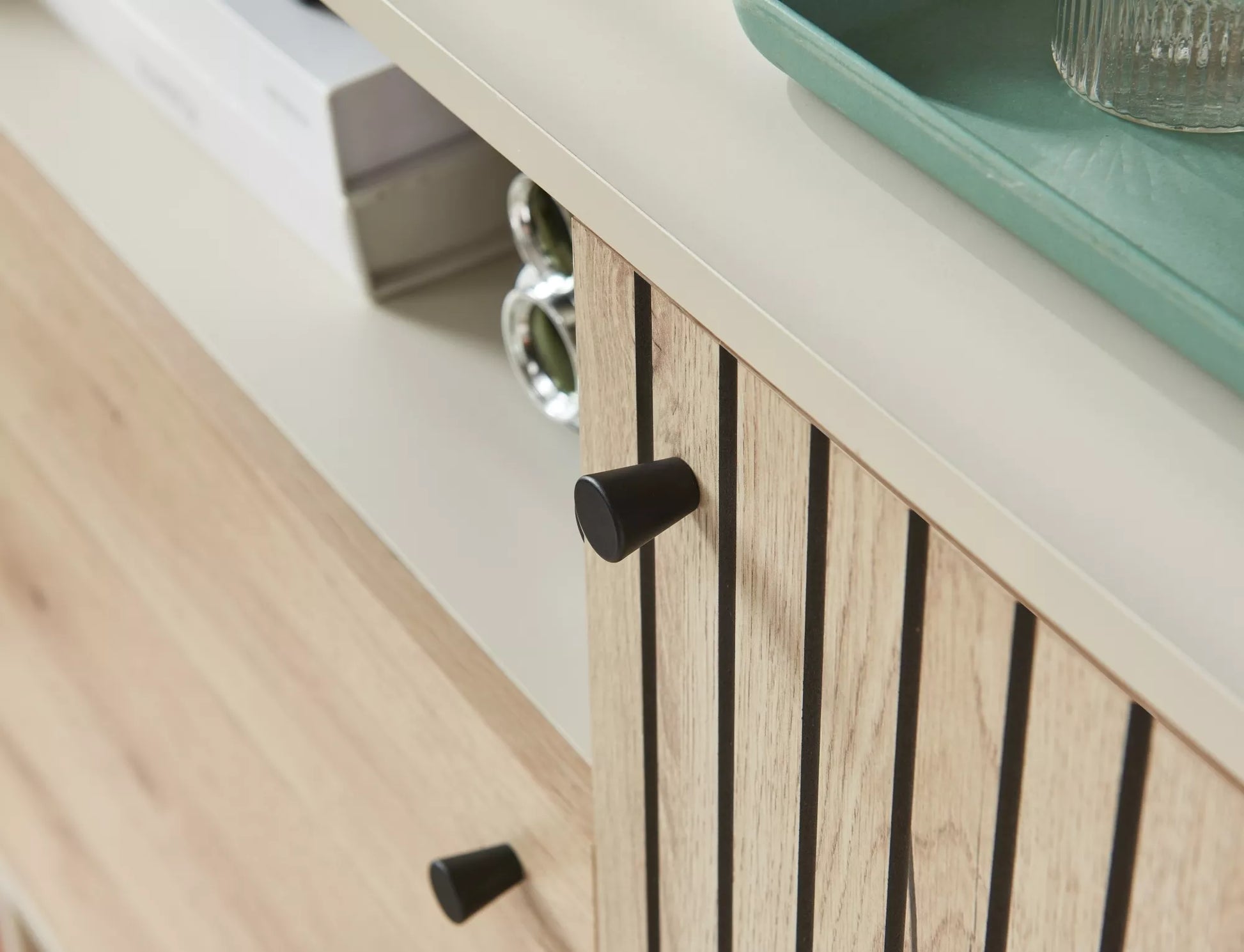 Kumode Frosi 40/100/90 cm ozols/netīri balta - N1 Home