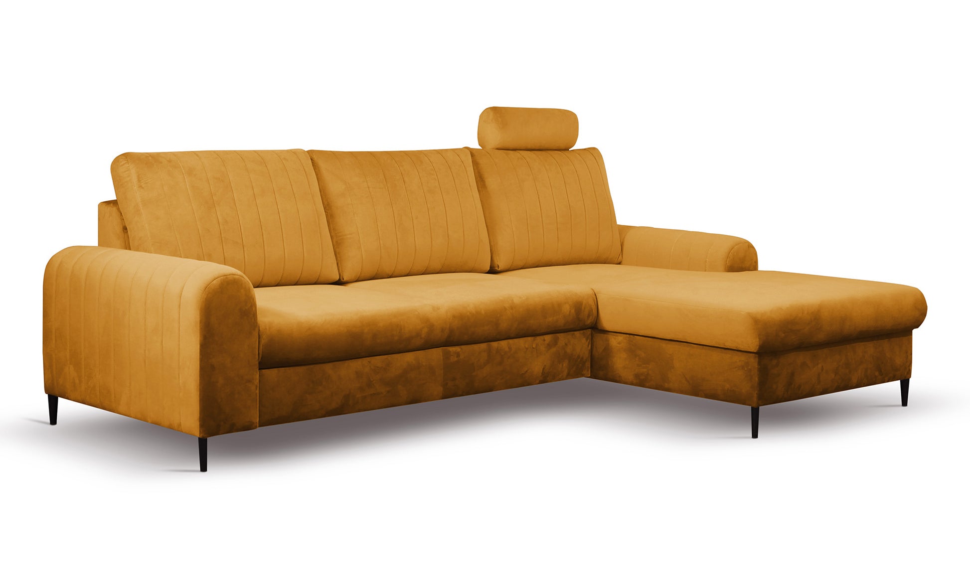 Dīvāns Monaske 252/106,5/90-168 cm mustard - N1 Home