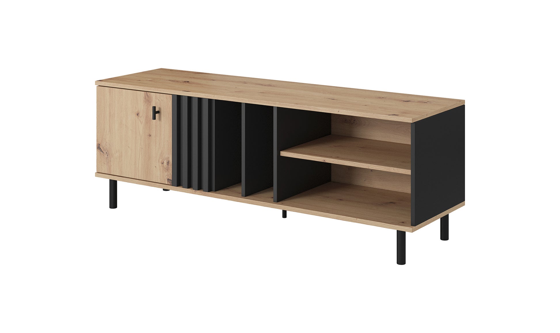 TV skapis Madi  138/49/40 cm artizan ozols/antracīts - N1 Home