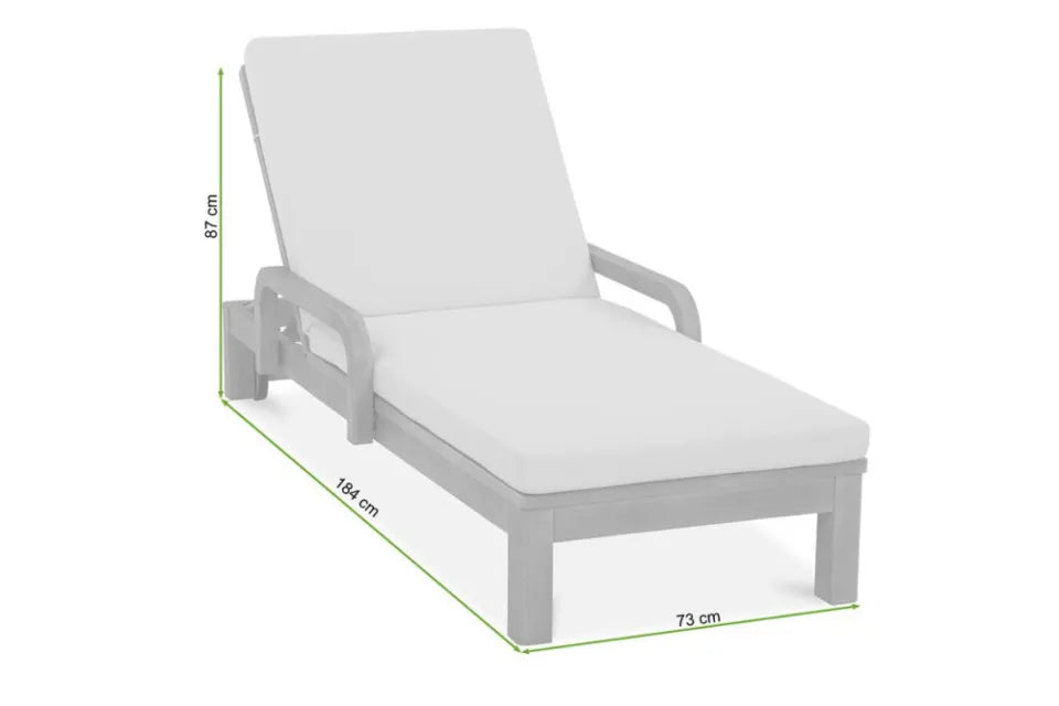 Dārza atpūtas krēsls ar spilvenu Marigo 184/73/87 cm dabiks - N1 Home
