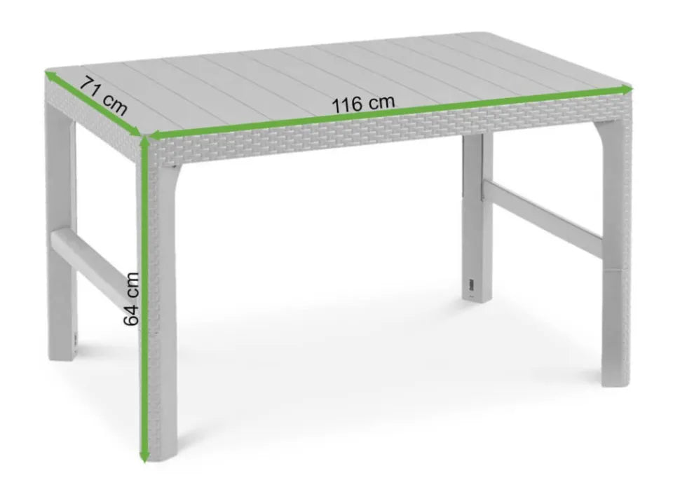 Galds Naro Ly 116/71/40-64 cm grafits - N1 Home