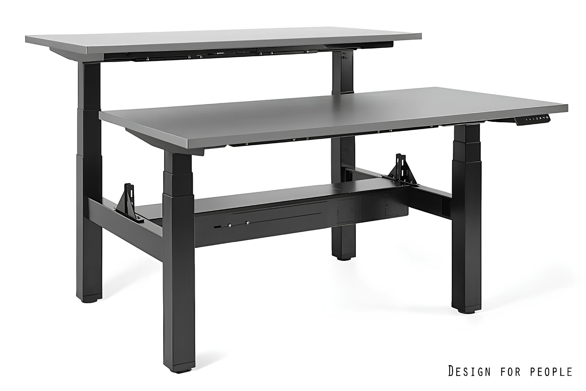 Galds Fino double 140/149,5 cm melns/antracīts - N1 Home