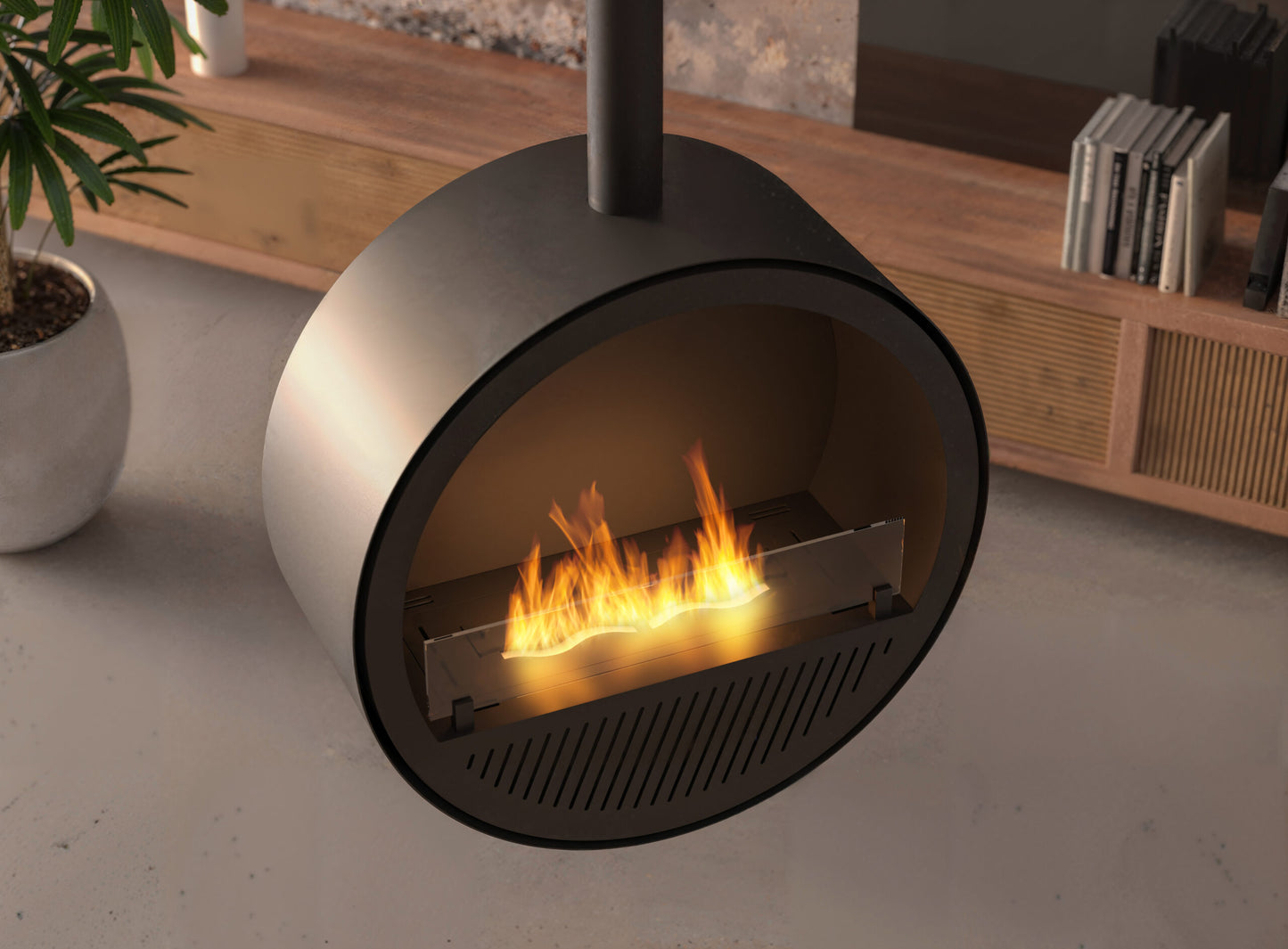 Biokamīns Incyrc Slim 72/30/220 cm melns - N1 Home