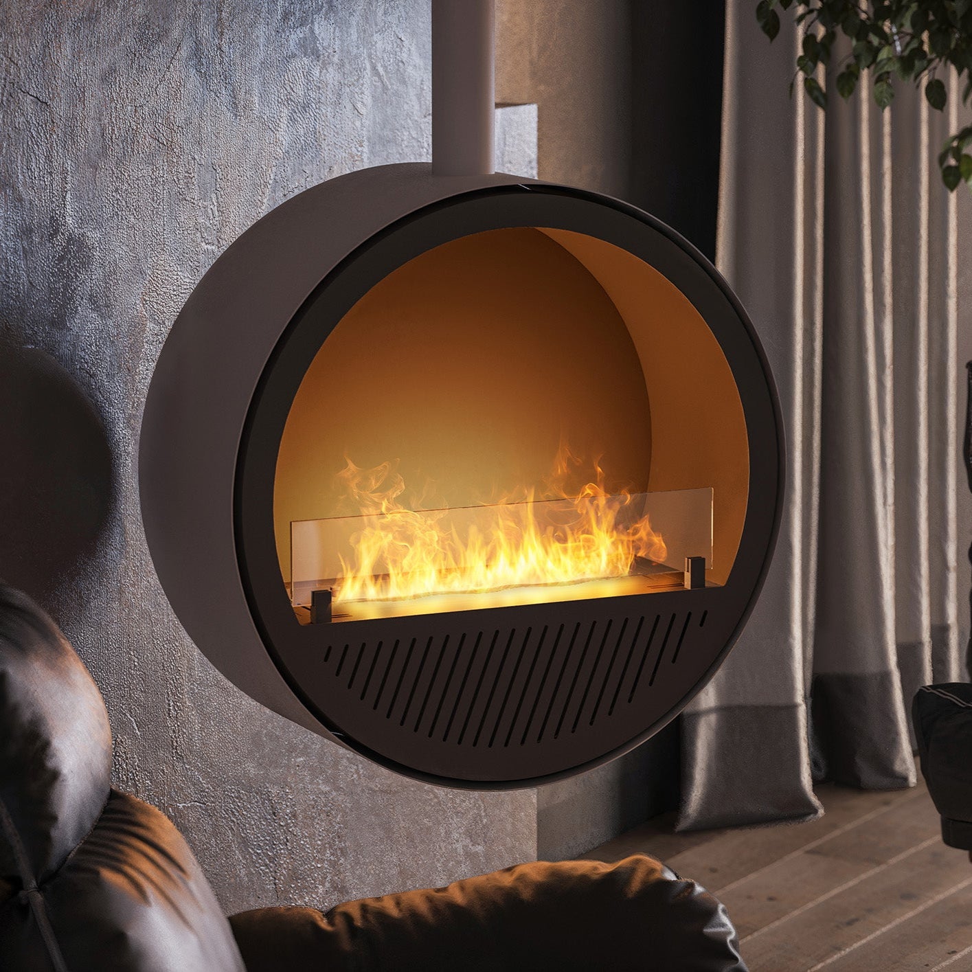 Biokamīns Incyrc Slim 72/30/220 cm melns - N1 Home