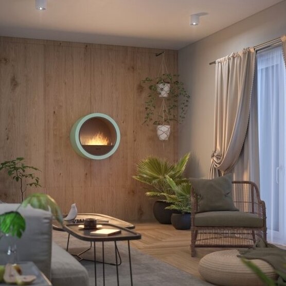 Biokamīns Incyrk Wall 70/35 cm gaiiši zils - N1 Home