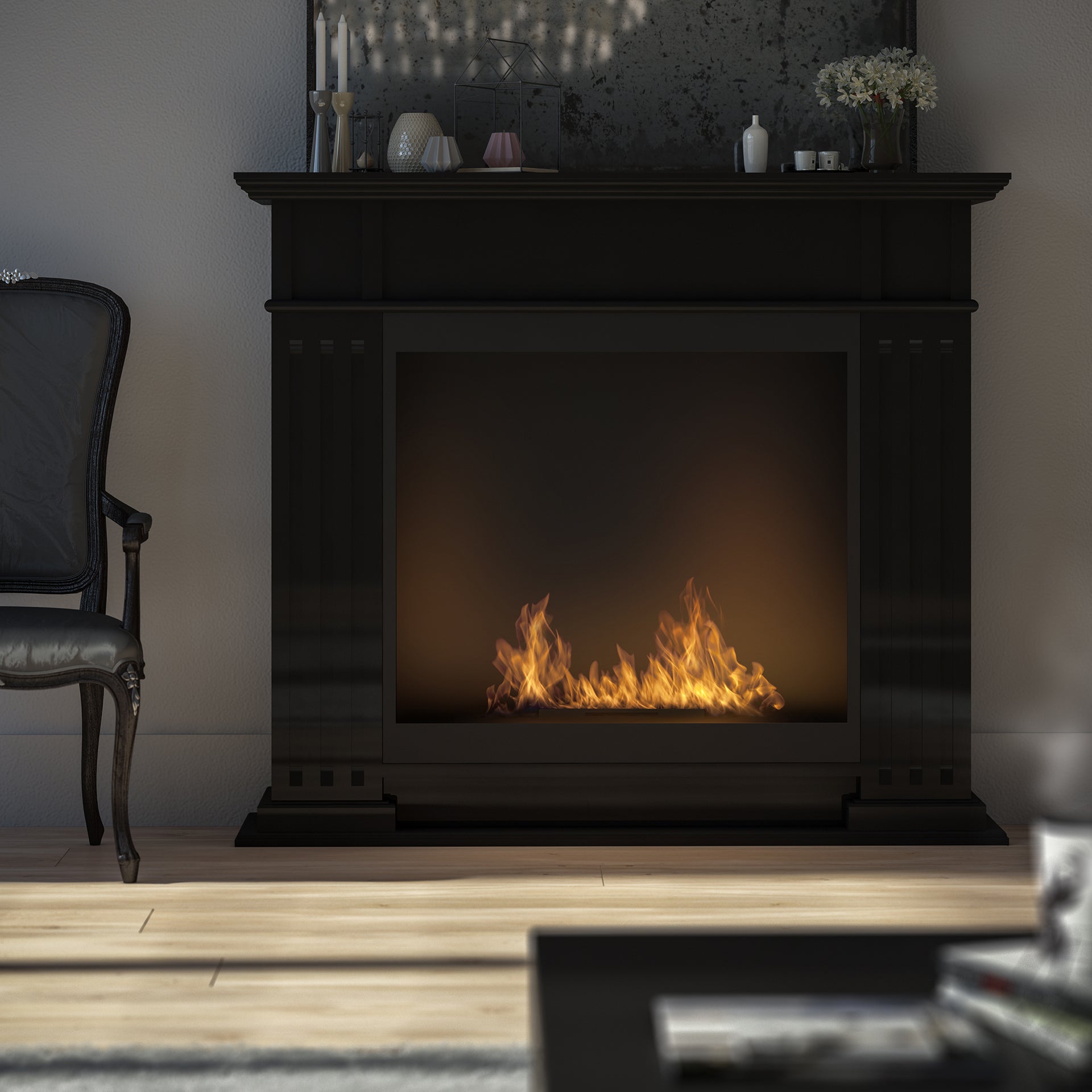 Boikamīns Inport 1 115/100/25 cm melns - N1 Home