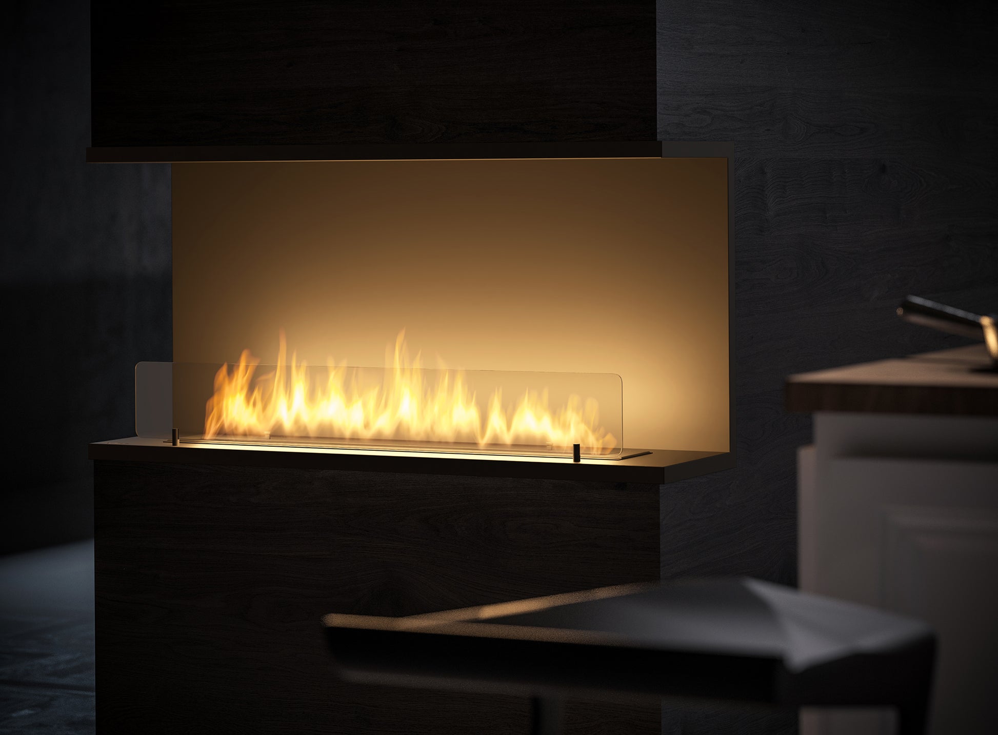 Biokamīns INSI C 2. versijas 80/45/25; 100/50/27; 120/50/20 cm melns - N1 Home