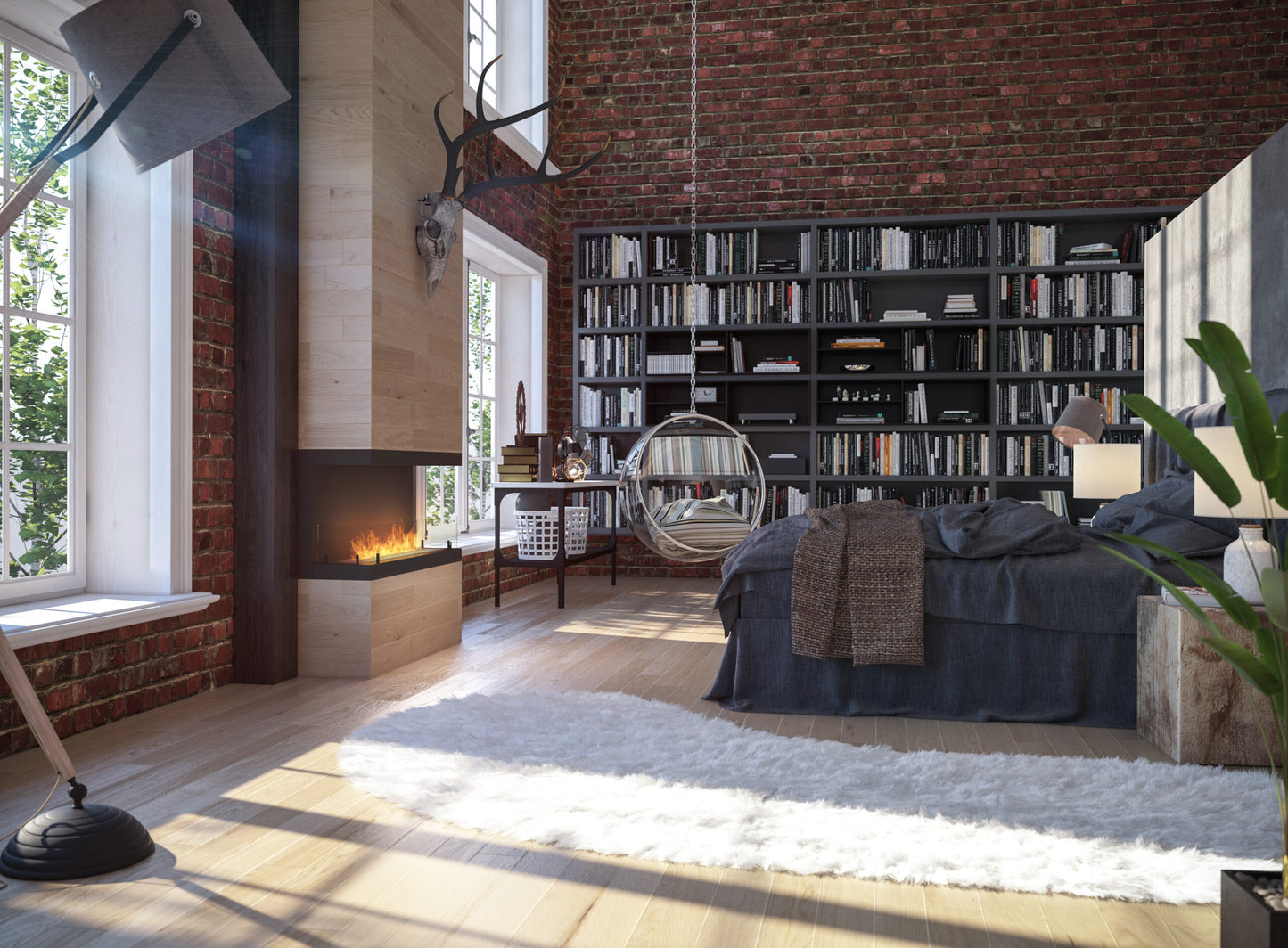 Biokamīns INSI C 3. versijas 100/50/30; 120/50/30 cm melns - N1 Home