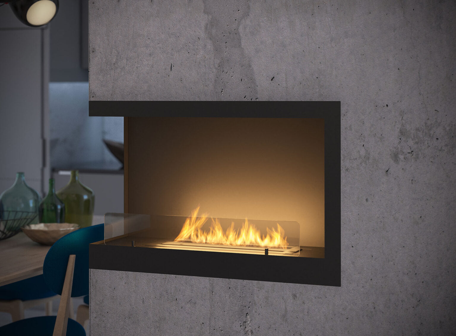 Biokamīns Insi 800V1 84/54/25 cm melns - N1 Home