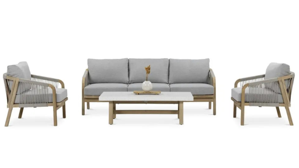 Koka dārza mēbeļu komplekts Jaco Caffe pelēks - N1 Home