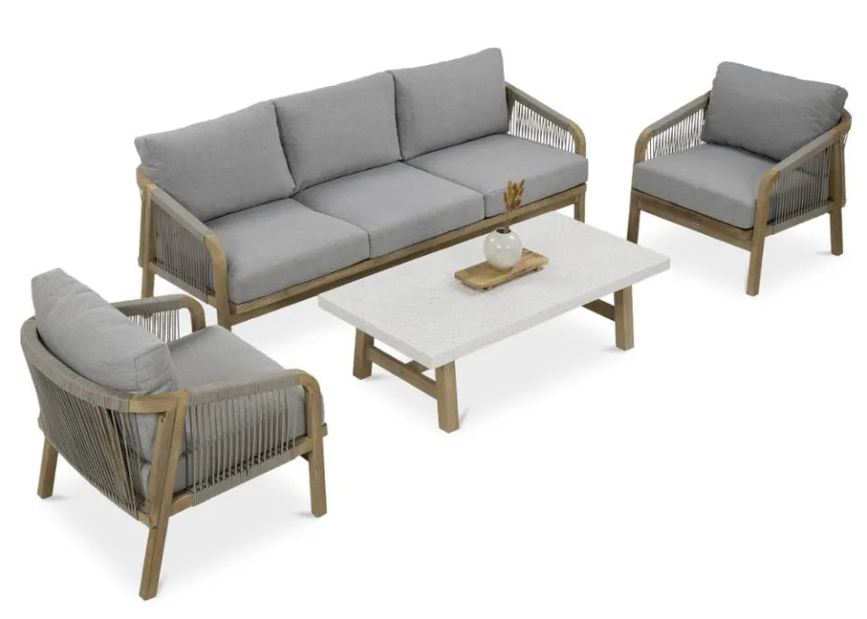 Koka dārza mēbeļu komplekts Jaco Caffe pelēks - N1 Home