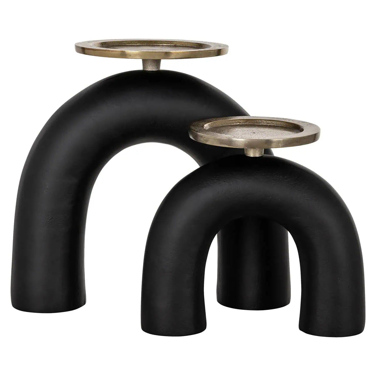 Svečturis Livi black/gold small Richmond Interiors 17/19/5 cm melns/zelts - N1 Home