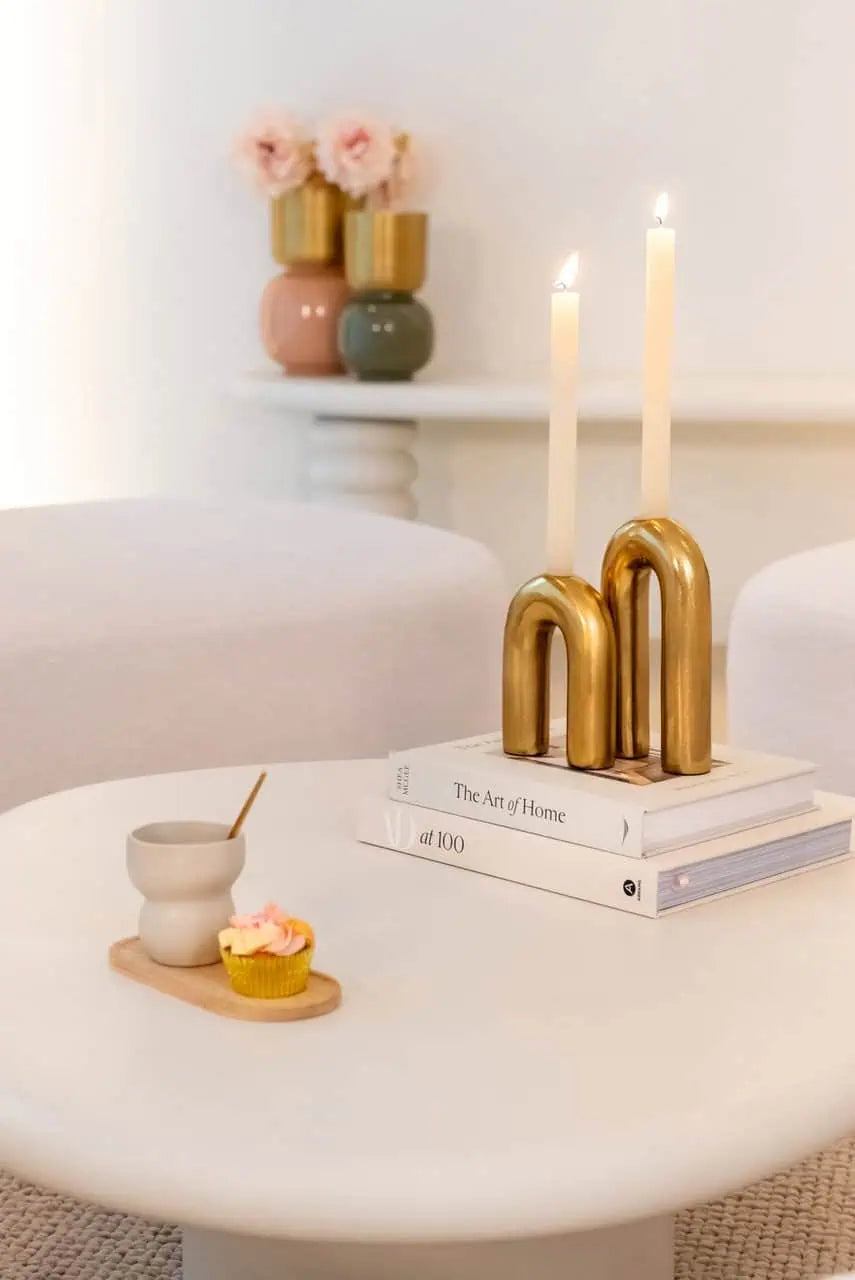 Svečturis Rowin gold large Richmond Interiors 20/12/7 cm zelts - N1 Home